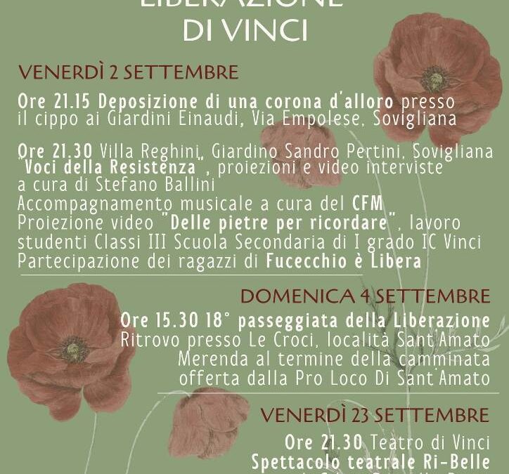 78° anniversario della Liberazione di Vinci – 4 Settembre